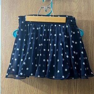 Navy Polka Dot Skirt